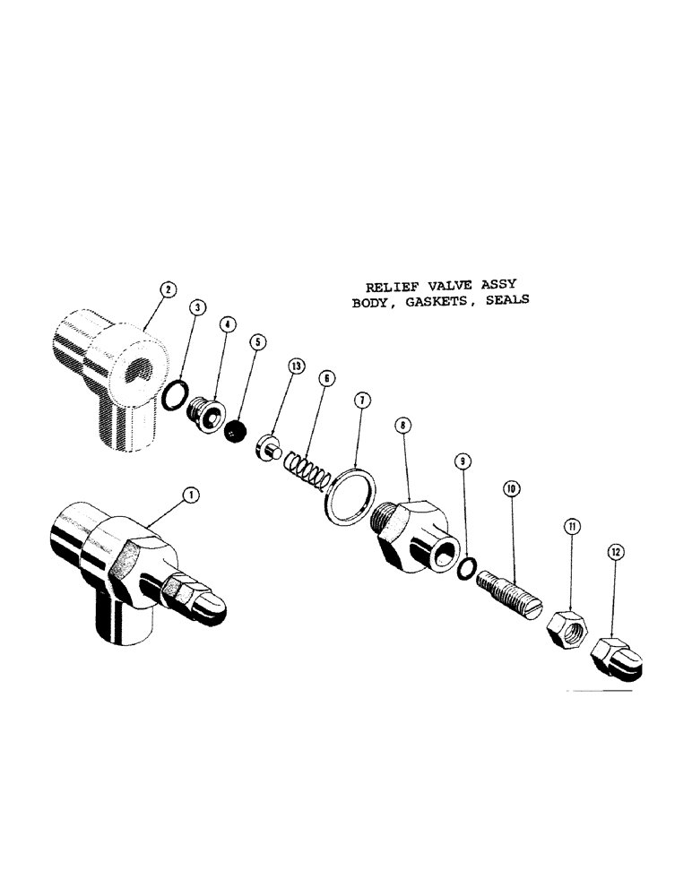 Схема запчастей Case 1000C - (316[1]) - 33959 RELIEF VALVE ASSEMBLY, BODY, GASKETS, SEALS (07) - HYDRAULIC SYSTEM