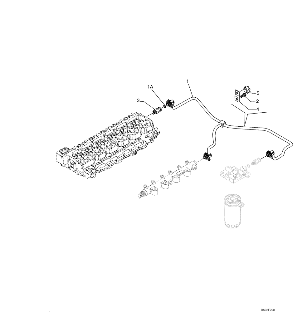 Схема запчастей Case 850L - (03-13) - FUEL INJECTION SYSTEM - DRAIN LINE (03) - FUEL SYSTEM