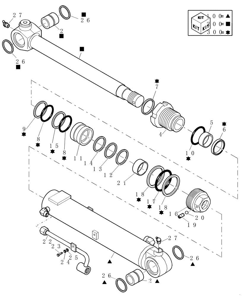 Схема запчастей Case CX27B - (2.010A[01A]) - BOOM CYLINDER - CAB (02) - Section 2