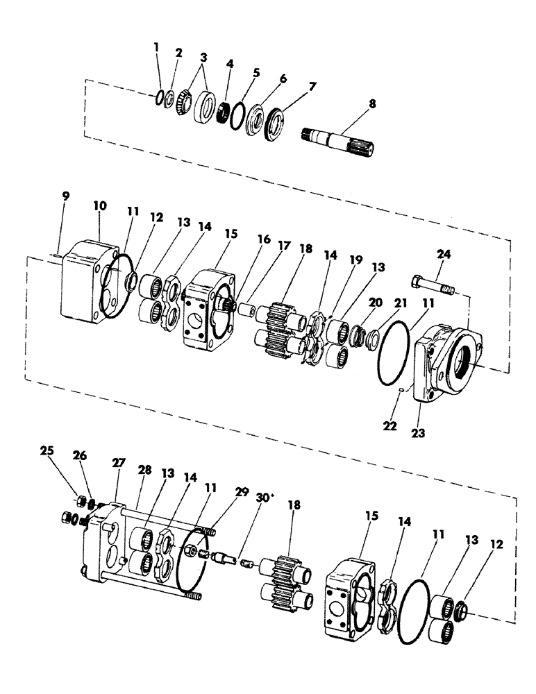 Схема запчастей Case 35EC - (129) - HYDRAULIC TANDEM PUMP (07) - HYDRAULIC SYSTEM