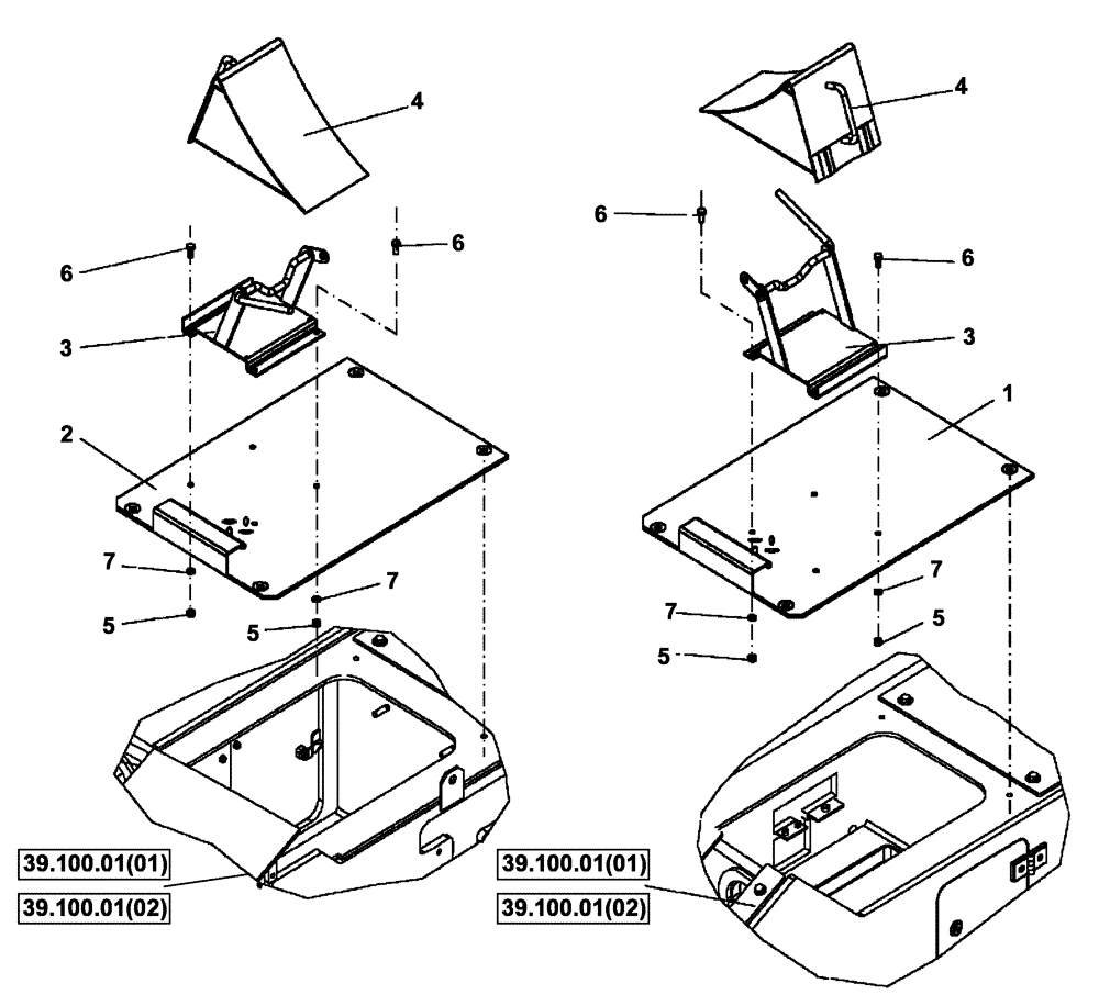 Схема запчастей Case PT240 - (88.100.05) - WHEEL CHOCK KIT-OPTIONAL (GROUP 598-ND145291) (88) - ACCESSORIES