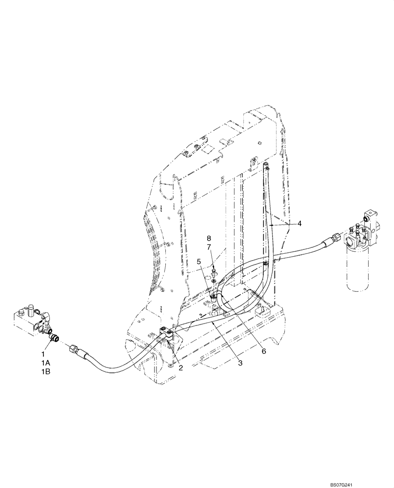 Схема запчастей Case 621E - (08-19A) - HYDRAULICS - COOLER WITHOUT BYPASS (08) - HYDRAULICS