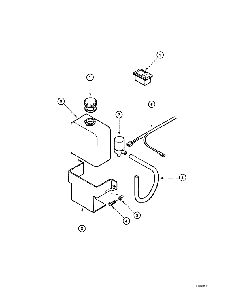 Схема запчастей Case 865 VHP - (09.49[00]) - RESERVOIR - ASSEMBLY - OPTIONAL (09) - CHASSIS