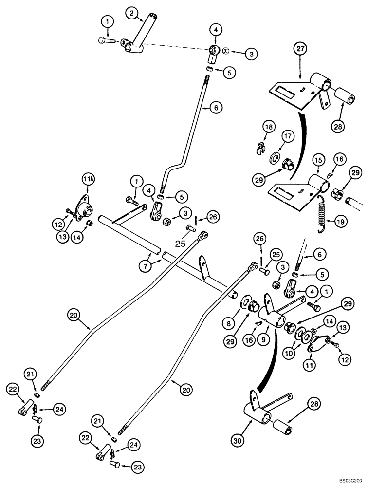 Схема запчастей Case 1840 - (06-03) - LOADER CONTROLS, MODELS WITH HAND CONTROLS (06) - POWER TRAIN