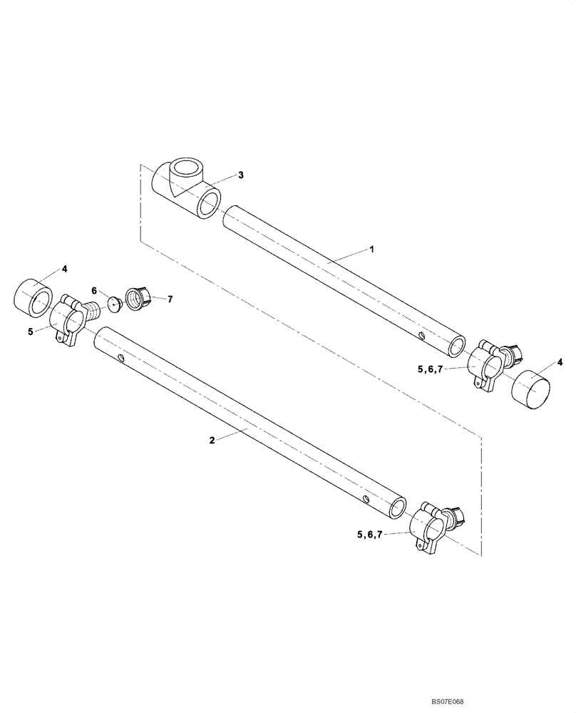 Схема запчастей Case DV201 - (12-55-1/1[01]) - PIPE, DRUM SPRINKLIK SYSTEM (GROUP 55-1/1) (09) - CHASSIS/ATTACHMENTS