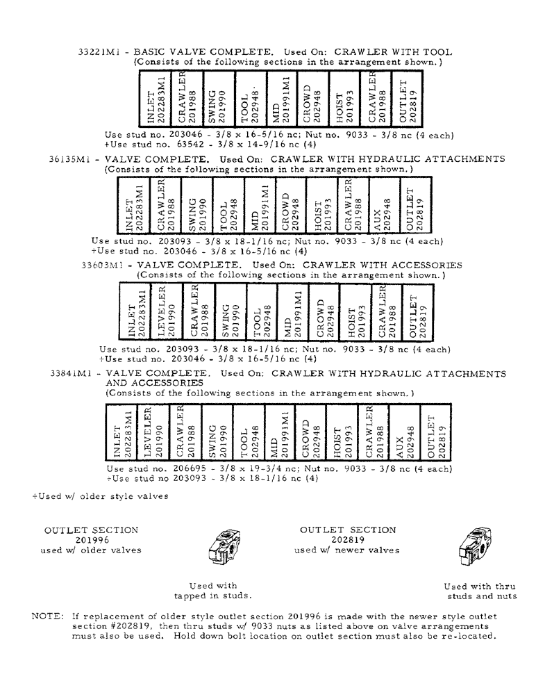 Схема запчастей Case 30YM - (037) - VALVE BANK ARRANGEMENTS (07) - HYDRAULIC SYSTEM