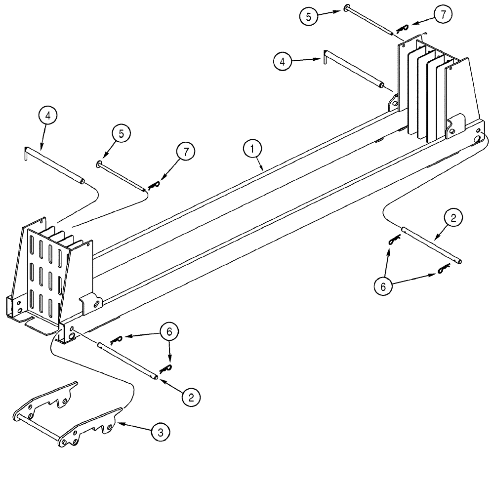 Схема запчастей Case 6030 - (09-04) - DRILL PIPE STORAGE RACK (09) - CHASSIS/ATTACHMENTS