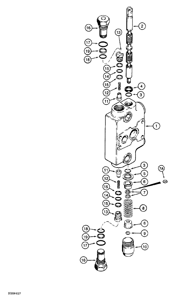 Схема запчастей Case 580SL - (8-112) - BACKHOE CONTROL VALVE, DIPPER EXTENSION SECTION (08) - HYDRAULICS