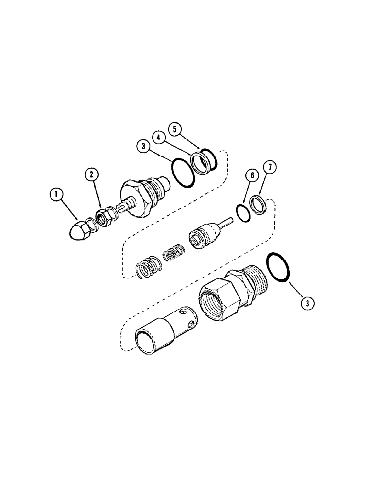 Схема запчастей Case 880 - (204) - PORT RELIEF (07) - HYDRAULIC SYSTEM