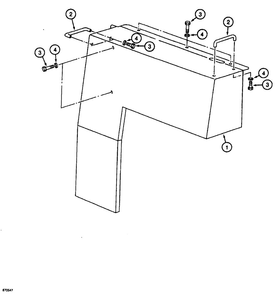 Схема запчастей Case 688 - (9-022) - VALVE PANEL COVER (09) - CHASSIS