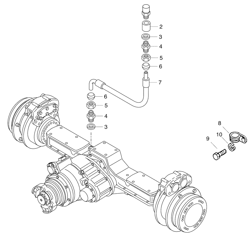 Схема запчастей Case 325 - (2.377[05A]) - REAR AXLE - BREATHER (11) - AXLES/WHEELS