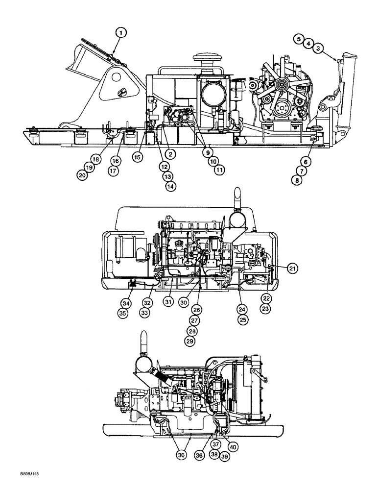 Схема запчастей Case 9060B - (4-13A) - ELECTRICAL PARTS - AT ENGINE & TURNTABLE,CLAMPS,TRAVEL ALARM,SENSORS & HARDWARE,PIN EAC0601027 & AFT (04) - ELECTRICAL SYSTEMS