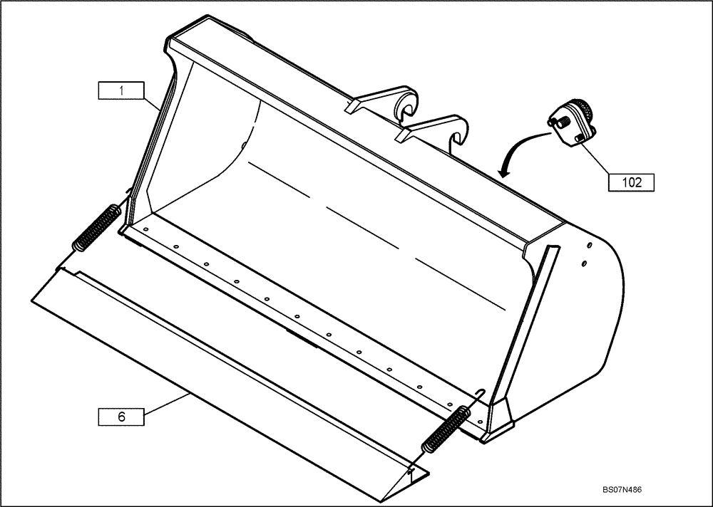 Схема запчастей Case 221D - (64.205[4552658001]) - BUCKET MOUNTING PARTS 900L 2050L M3 M.Z (82) - FRONT LOADER & BUCKET