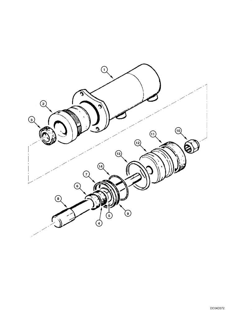 Схема запчастей Case 865 - (08.58[00]) - CYLINDER - SADDLE LOCK LH/RH (08) - HYDRAULICS