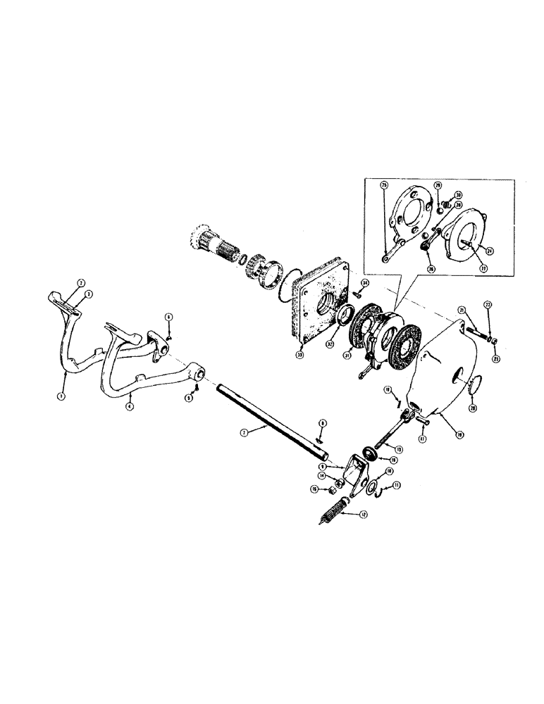 Схема запчастей Case 420B - (100) - DIFFERENTIAL BRAKES 