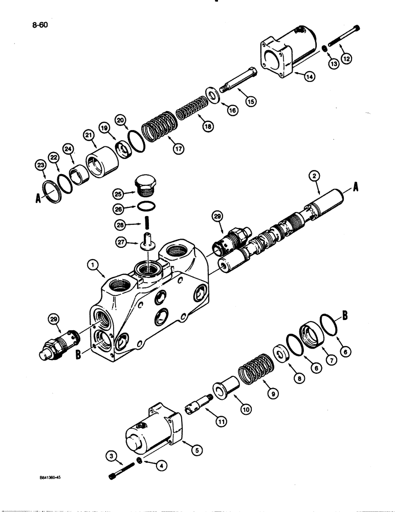 Схема запчастей Case W30 - (8-60) - LOADER BUCKET TILT SECTION - N9440 (08) - HYDRAULICS