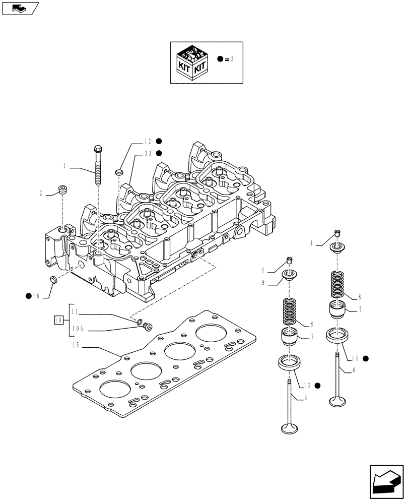 Схема запчастей Case F4GE9454K J604 - (10.101.01) - CYLINDER HEAD (2856015) (10) - ENGINE