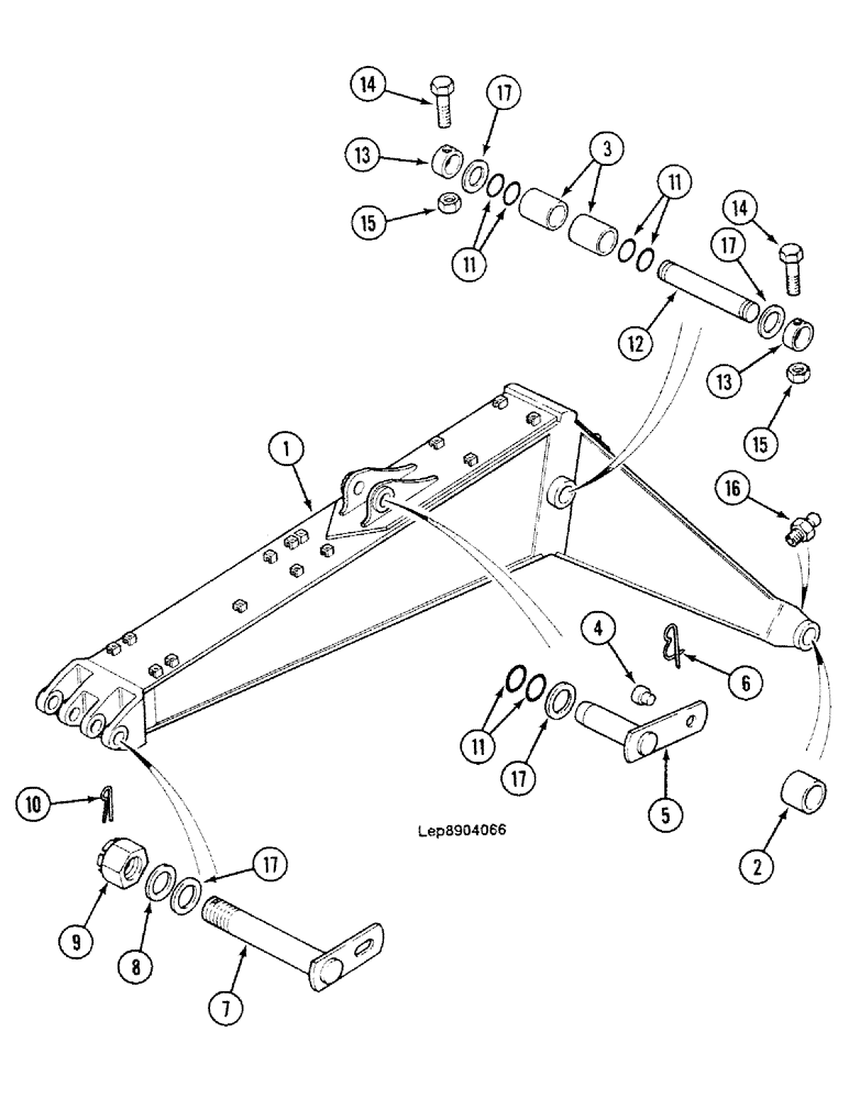 Схема запчастей Case 688C - (9F-02) - BOOM (4.30M) (05.1) - UPPERSTRUCTURE CHASSIS/ATTACHMENTS