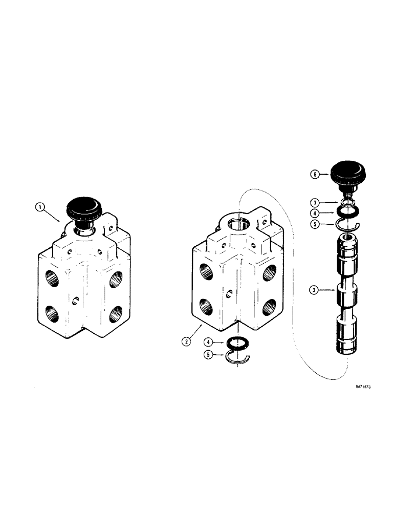 Схема запчастей Case 350 - (188[1]) - D34424 DIVERSION VALVE (07) - HYDRAULIC SYSTEM