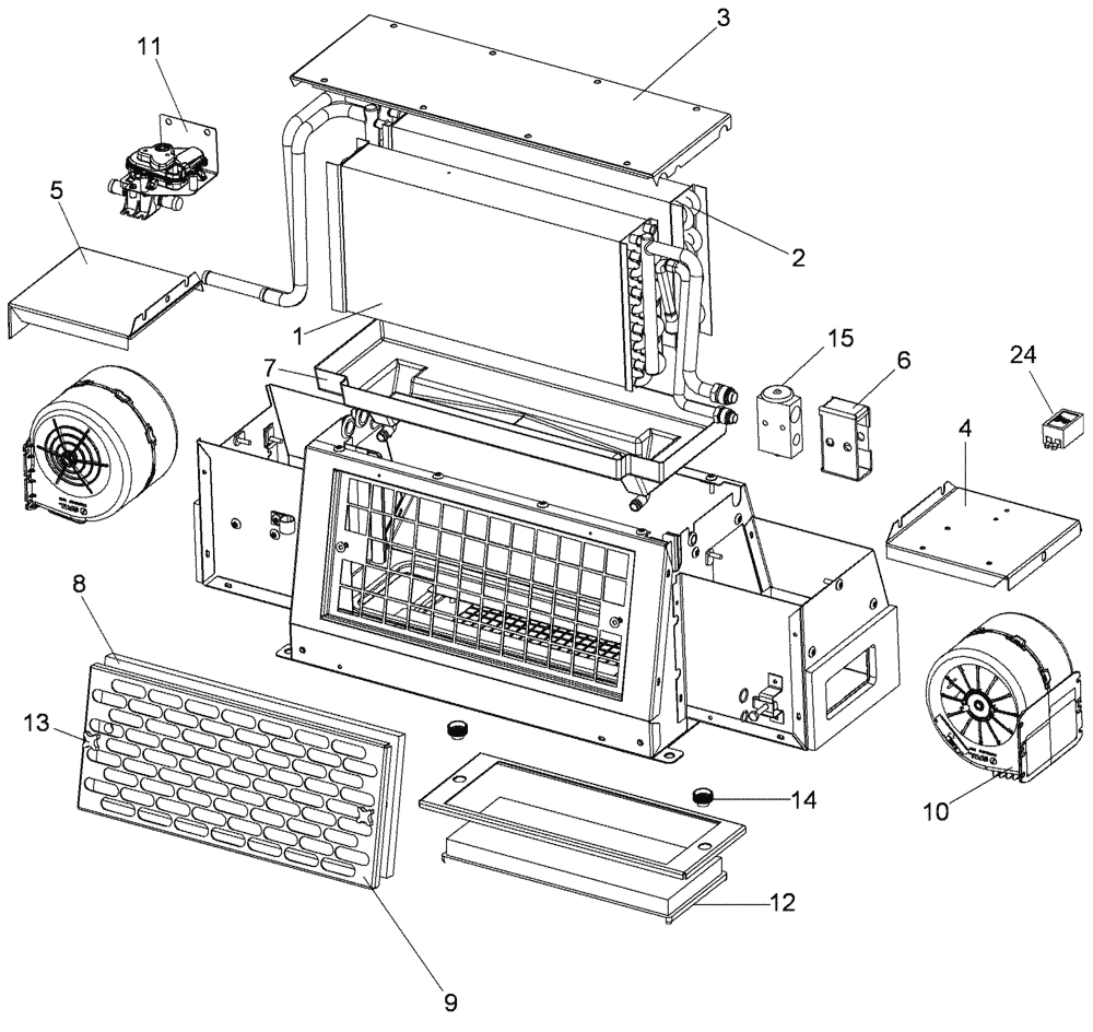 Схема запчастей Case 650L - (50.200.01) - CAB - HEATER AND AIR CONDITIONING (50) - CAB CLIMATE CONTROL