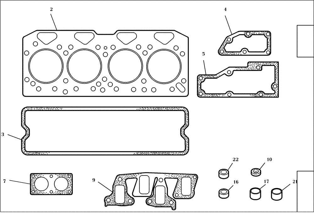 Схема запчастей Case 321D - (95.090[001]) - PACKET SEAL (S/N 591052-UP) No Description