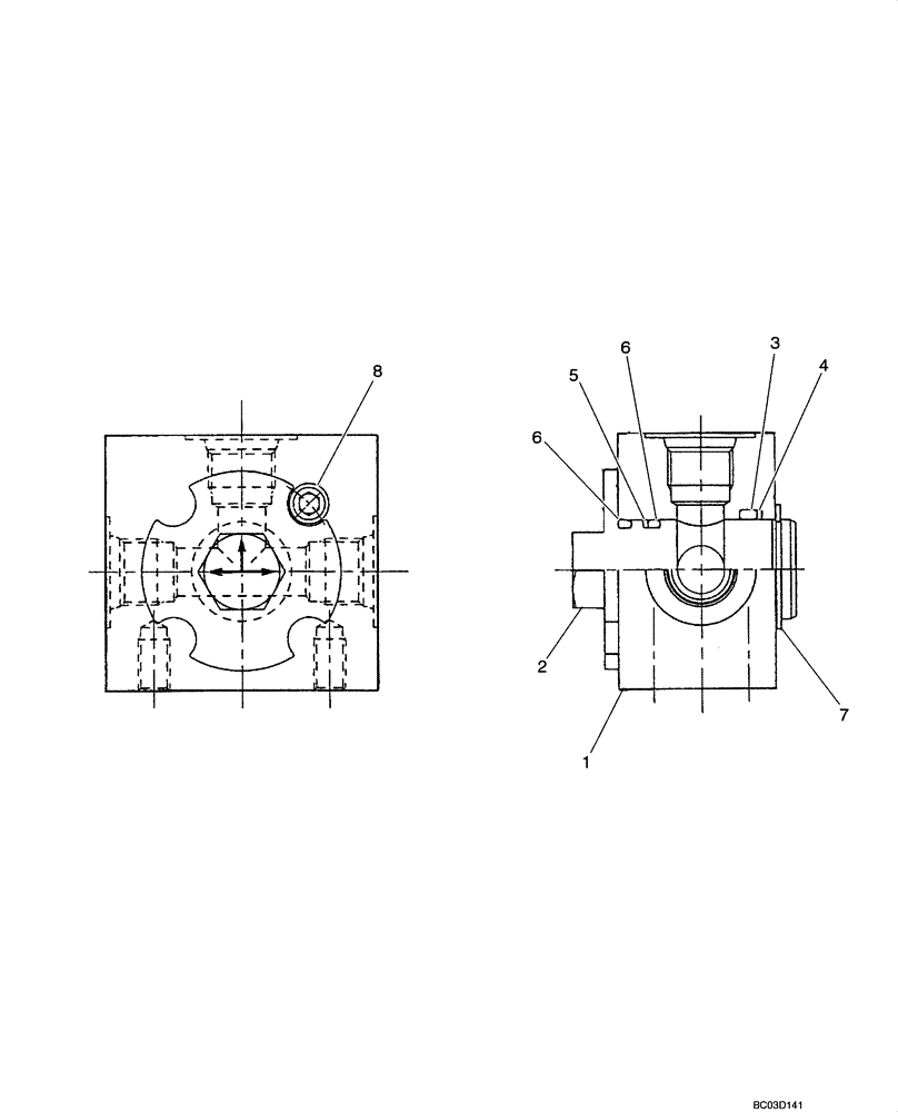 Схема запчастей Case CX36 - (08-75[00]) - VALVE ASSY, SELECTOR - NIBBLER & BREAKER (08) - HYDRAULICS