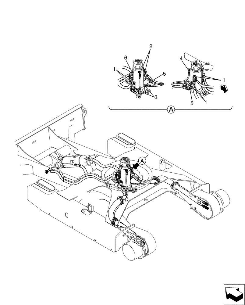 Схема запчастей Case CX31B - (02-015[00]) - HYD LINES, SWIVEL, ANGLE DOZER (35) - HYDRAULIC SYSTEMS