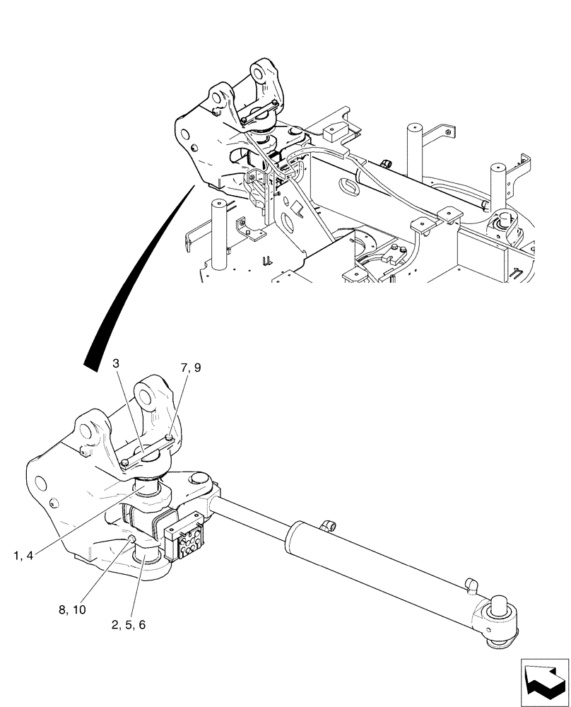 Схема запчастей Case CX36B - (01-006[00]) - BRACKET INSTAL,SWING (39) - FRAMES AND BALLASTING