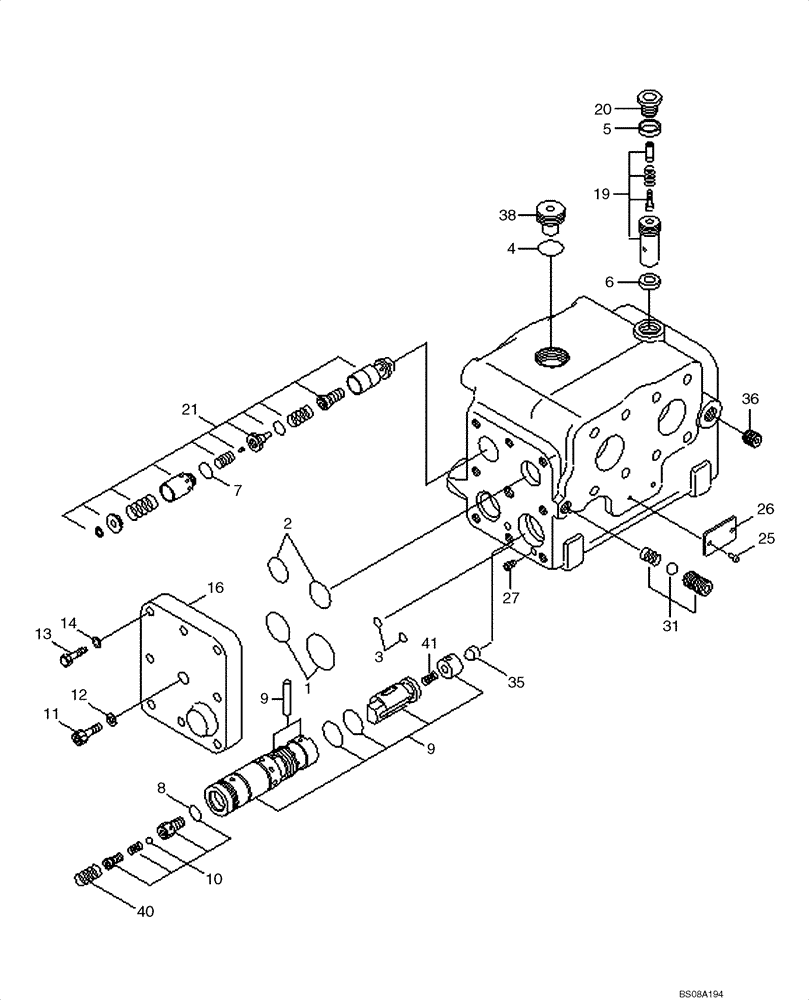 Схема запчастей Case 1221E - (05-06[01]) - STEERING FLOW AMPLIFIER (A) (87700405) (05) - STEERING