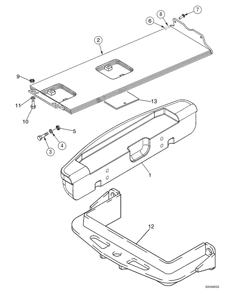 Схема запчастей Case 445 - (09-17) - COUNTERWEIGHTS (09) - CHASSIS