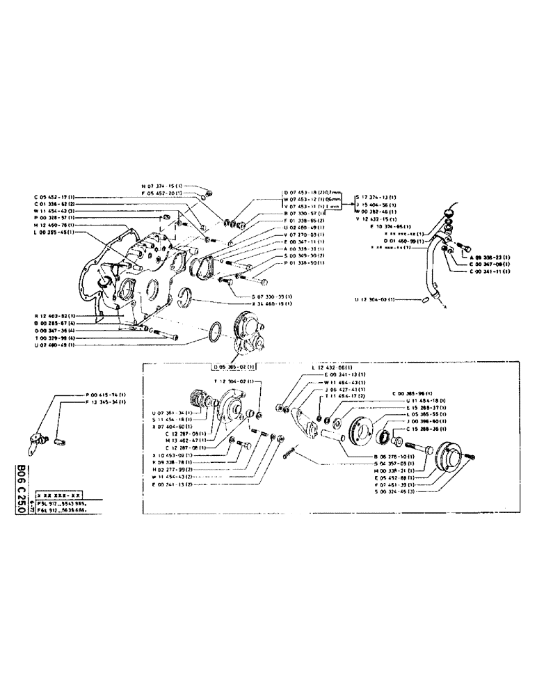 Схема запчастей Case 75P - (029) - ENGINE CRANKCASE - F5L 912 : 6 066156... (01) - ENGINE