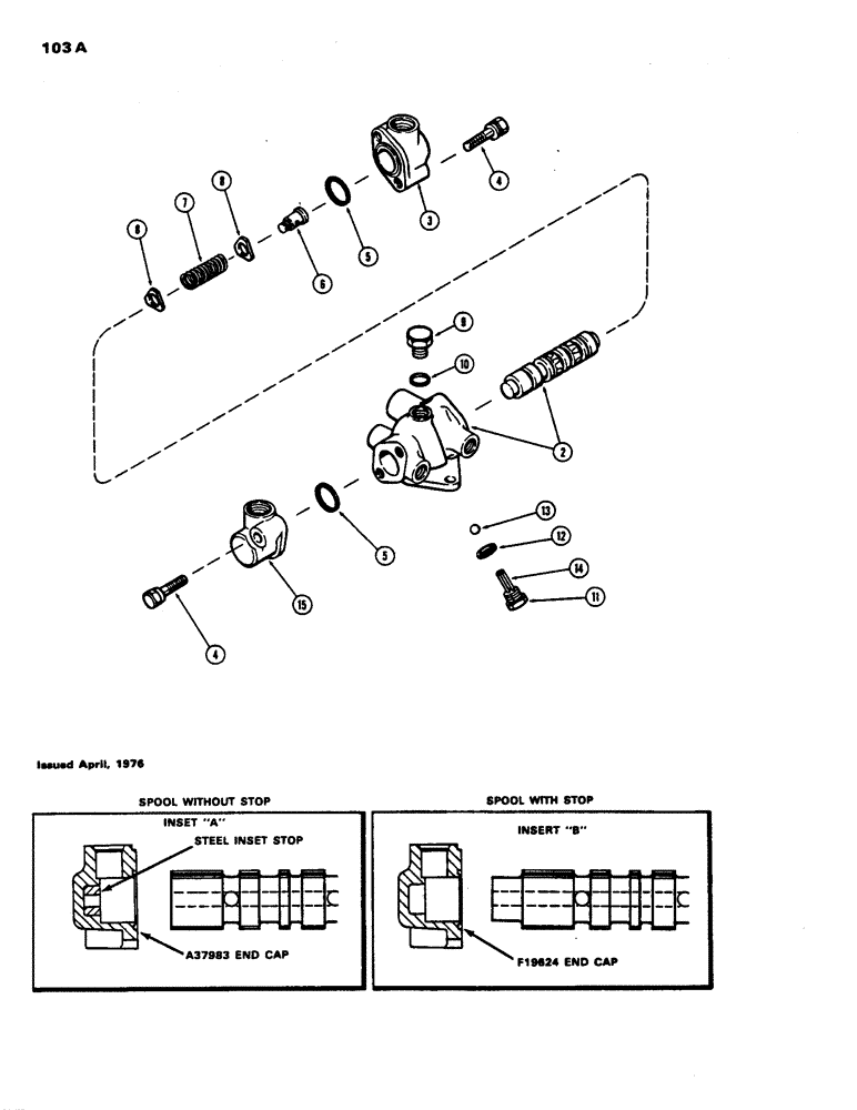 Схема запчастей Case 480B - (103A) - CONTROL VALVE 