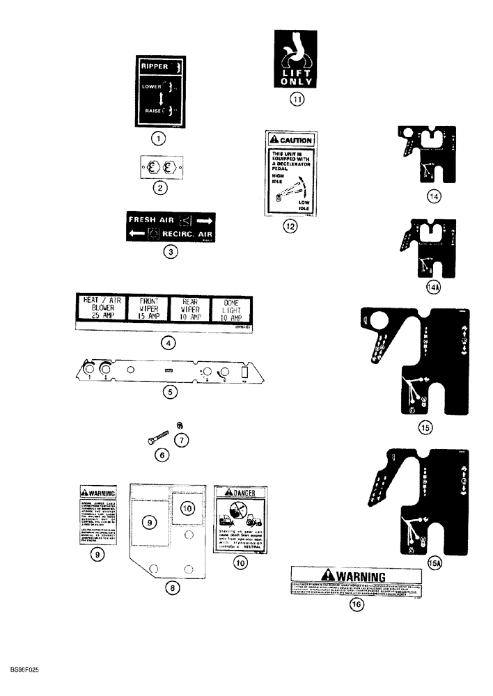 Схема запчастей Case 650G - (9-84) - DECALS (09) - CHASSIS/ATTACHMENTS