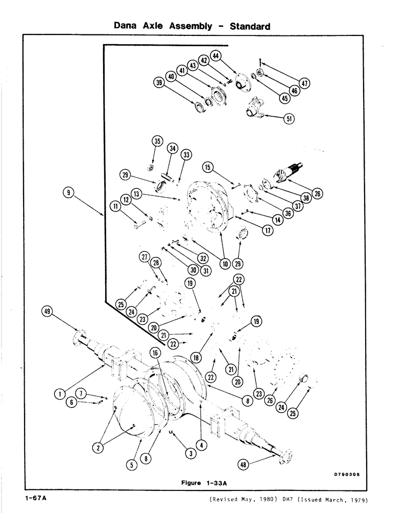 Схема запчастей Case DH7 - (1-67A) - DANA AXLE ASSEMBLY - STANDARD (25) - FRONT AXLE SYSTEM