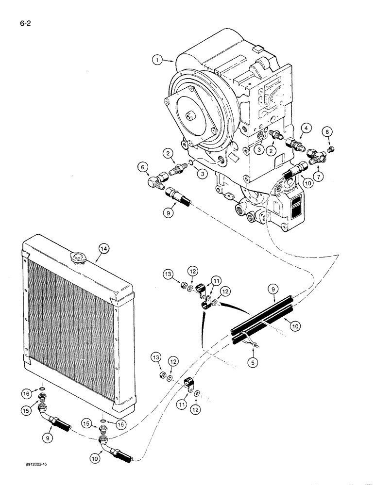 Схема запчастей Case 621 - (6-02) - TRANSMISSION HYDRAULIC CIRCUIT (06) - POWER TRAIN