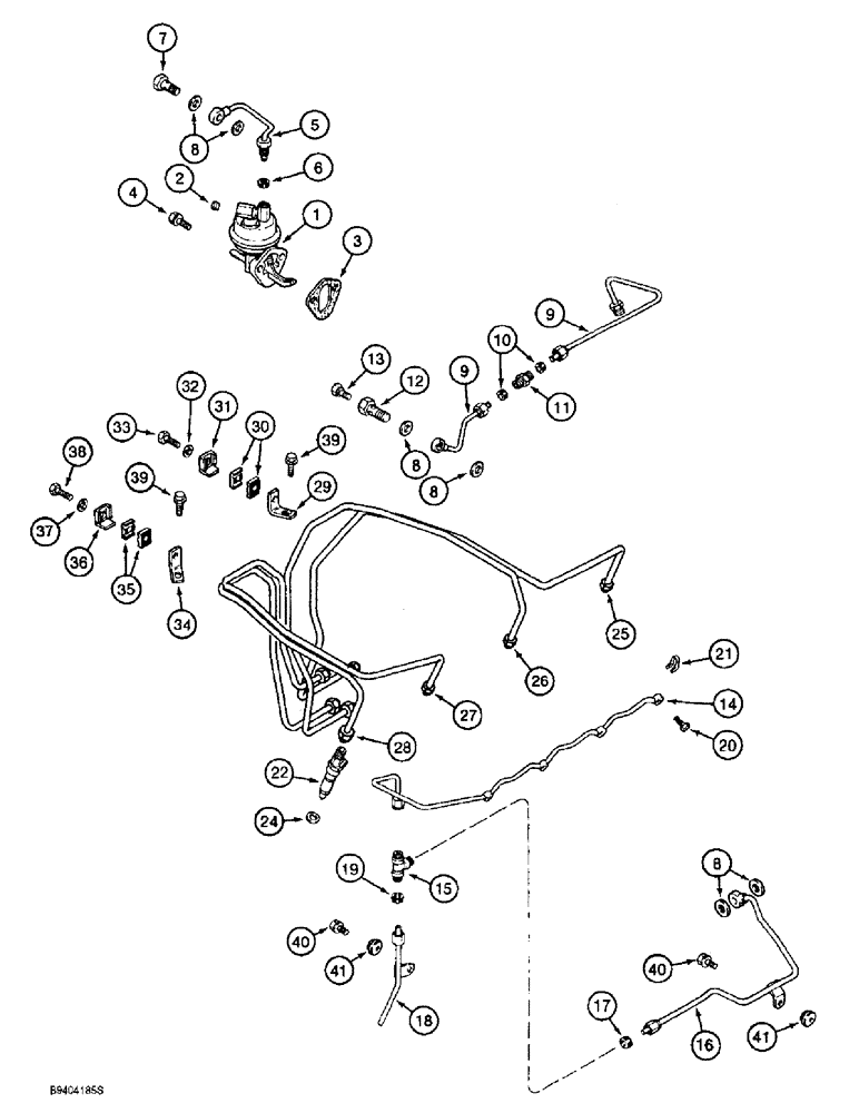 Схема запчастей Case 860 - (3-06) - FUEL INJECTION SYSTEM - 4T-390 ENGINE (03) - FUEL SYSTEM