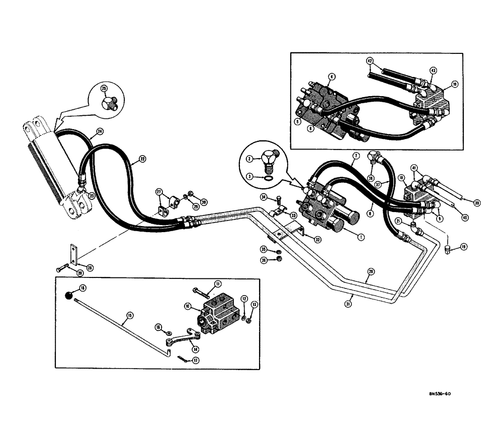 Схема запчастей Case 310E - (110) - THREE POINT HITCH HYDRAULICS (WITH LOADER OR DOZER) (07) - HYDRAULIC SYSTEM