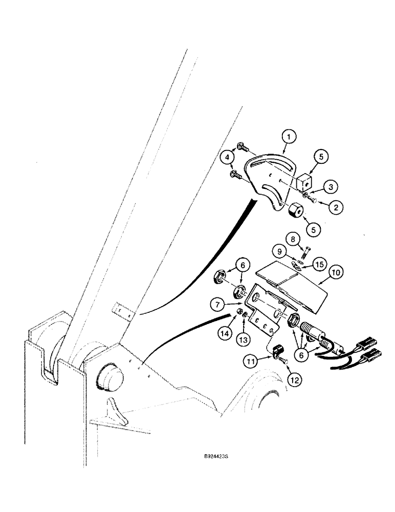 Схема запчастей Case 821B - (9-004) - LOADER BUCKET HEIGHT CONTROL AND, RETURN-TO-TRANSPORT (09) - CHASSIS/ATTACHMENTS