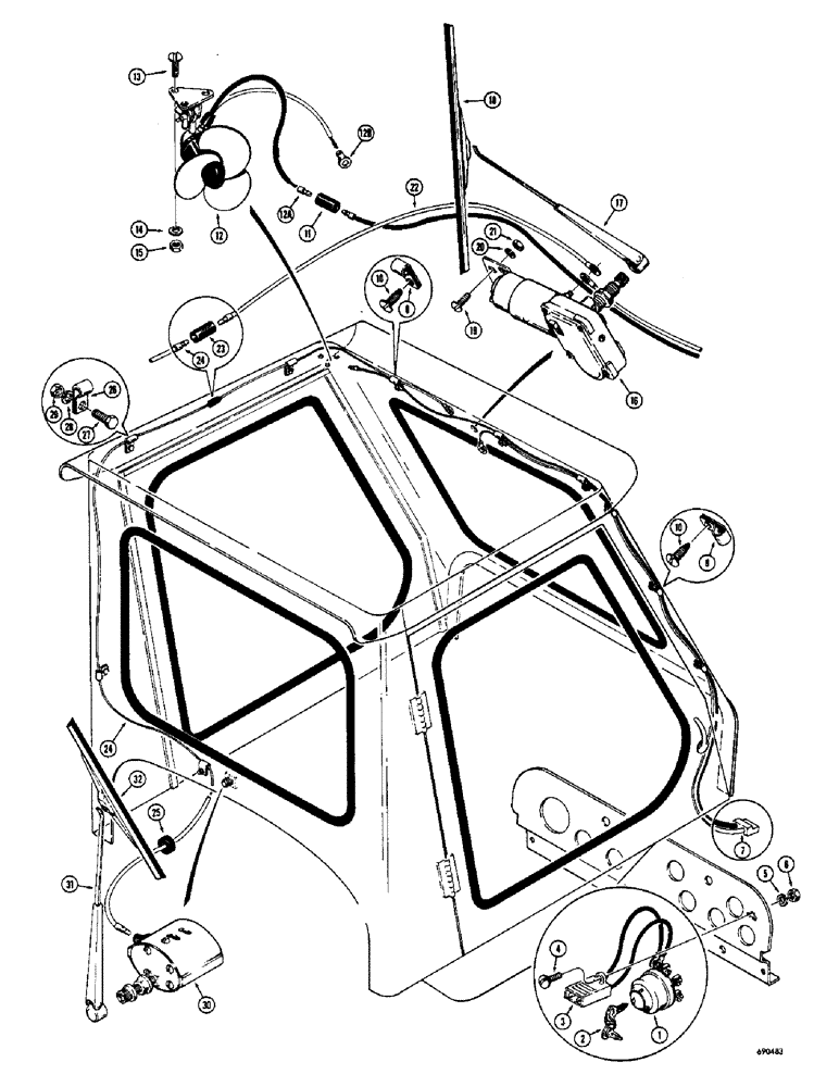 Схема запчастей Case W7 - (288) - CAB ELECTRICAL SYSTEM (04) - ELECTRICAL SYSTEMS