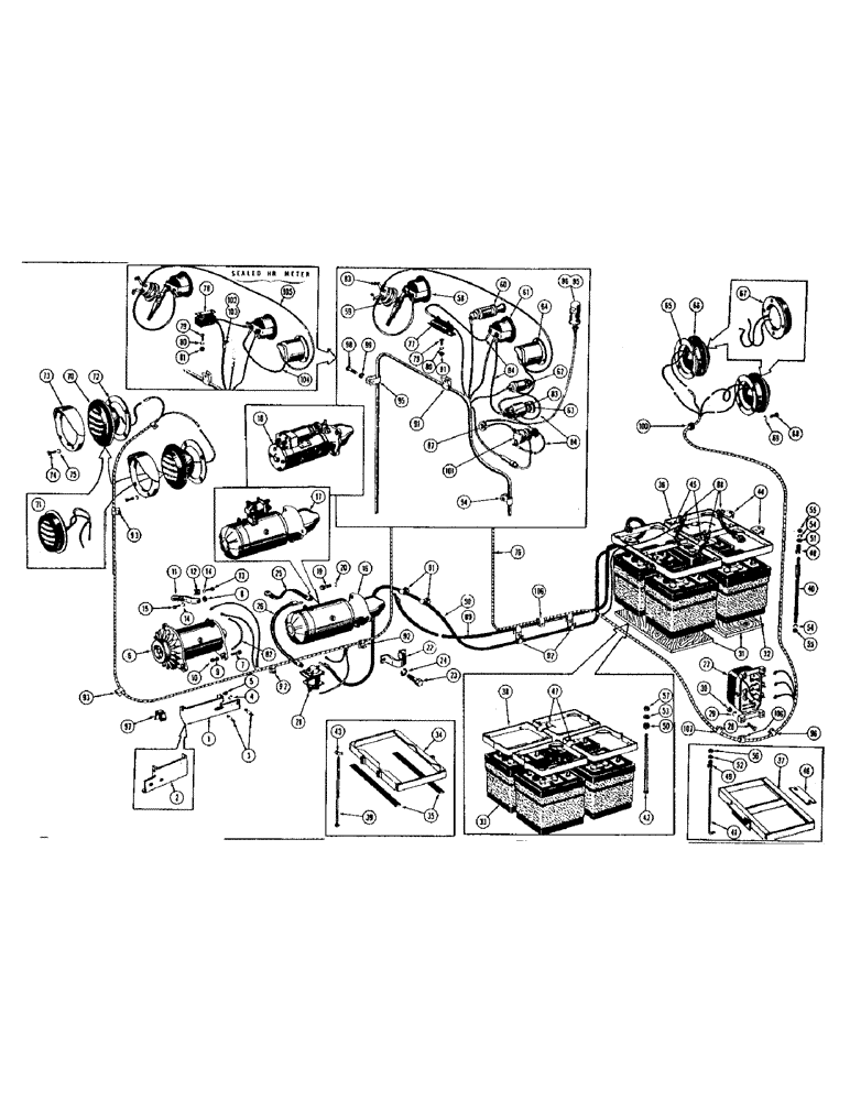 Схема запчастей Case 1000 - (058) - ELECTRICAL SYSTEM, TYPE I (06) - ELECTRICAL SYSTEMS