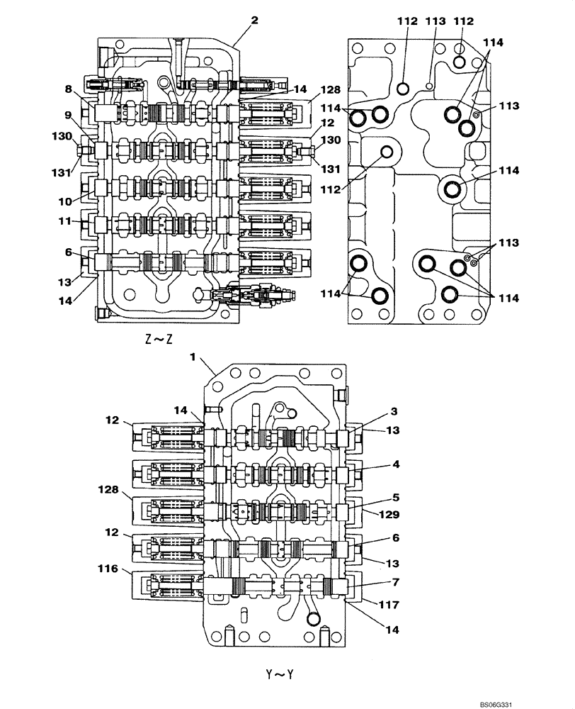 Схема запчастей Case CX460 - (08-78B) - KTJ10071 VALVE ASSY, CONTROL (DAC0746159 - ) (08) - HYDRAULICS