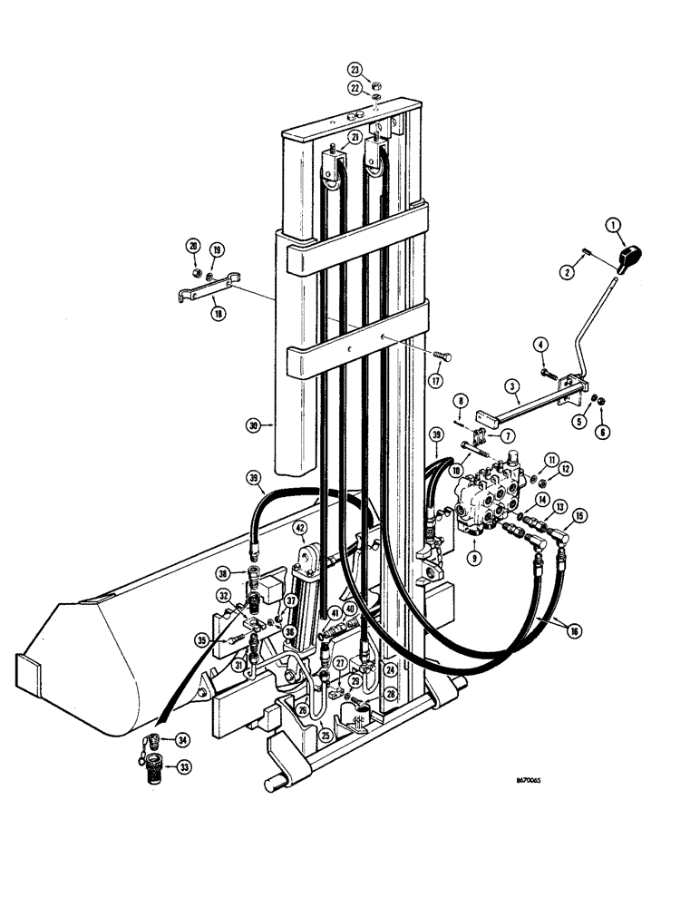 Схема запчастей Case 580 - (76) - LOADER BUCKET HYDRAULICS (10-1/2 FOOT, 12 FOOT AND 14-1/4 FOOT MASTS) (35) - HYDRAULIC SYSTEMS