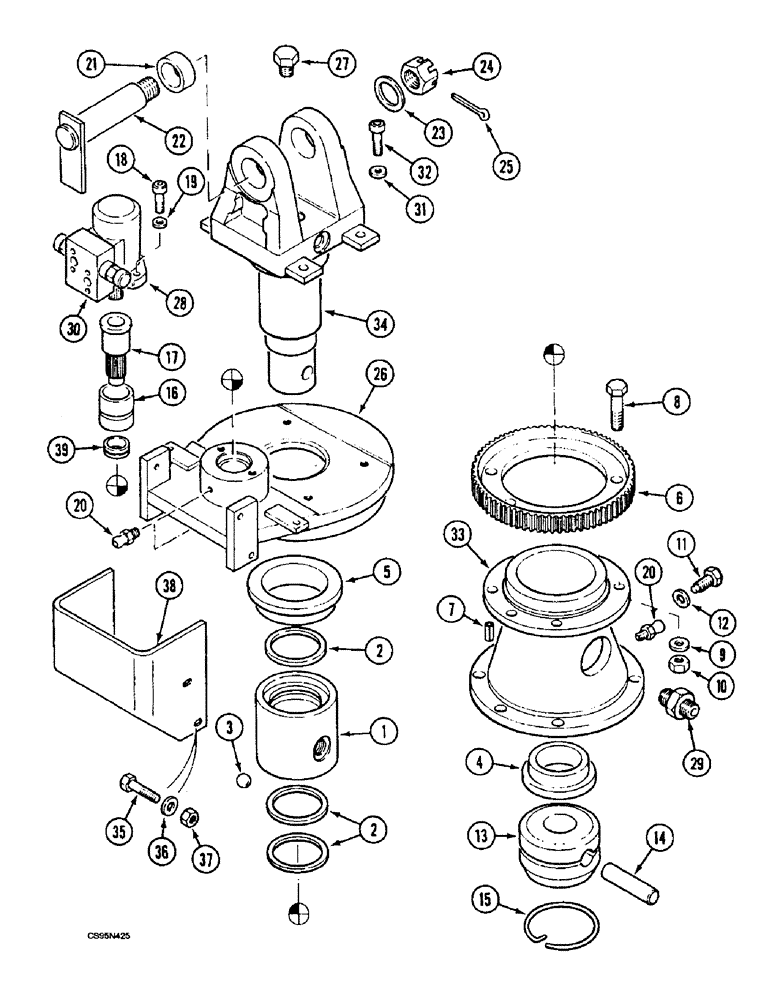 Схема запчастей Case 688 - (2-12) - TURNING JOINT - HYDRAULIC SWING 