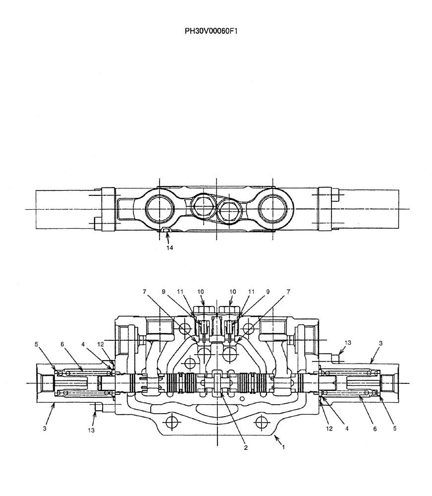 Схема запчастей Case CX50B - (07-005) - VALVE ASSY, CONTROL (ARM) (PH30V00060F1) ELECTRICAL AND HYDRAULIC COMPONENTS
