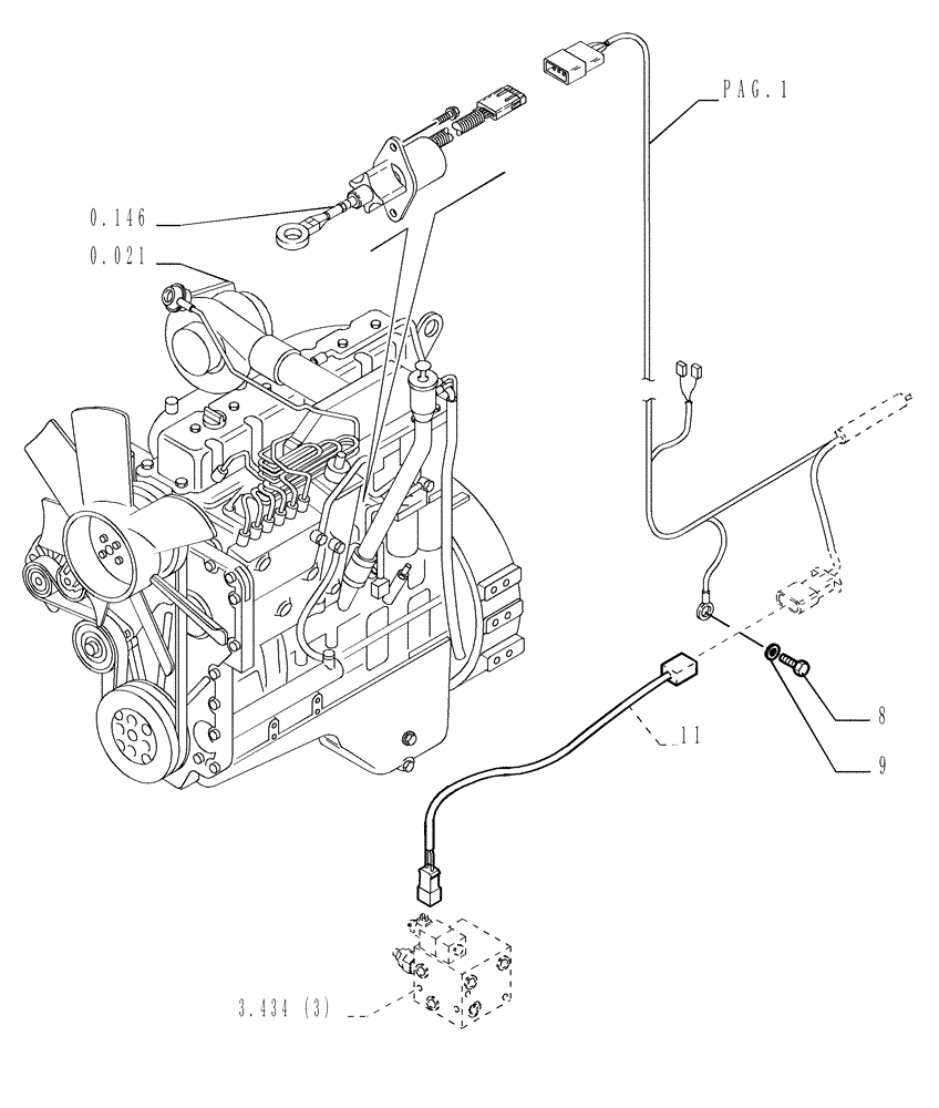 Схема запчастей Case 1850K - (6.711[04]) - ELECTRICAL SYSTEM - ELECTRIC WIRING Electrical System / Decals