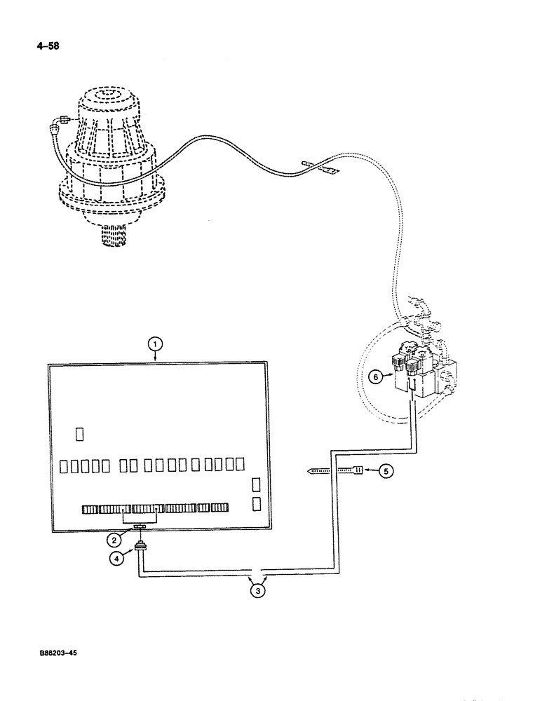 Схема запчастей Case 125B - (4-58) - SWING BRAKE ELECTRICAL HARNESS, P.I.N. 74631 THROUGH 74963, 21801 THROUGH 21868, 26801 AND AFTER (04) - ELECTRICAL SYSTEMS