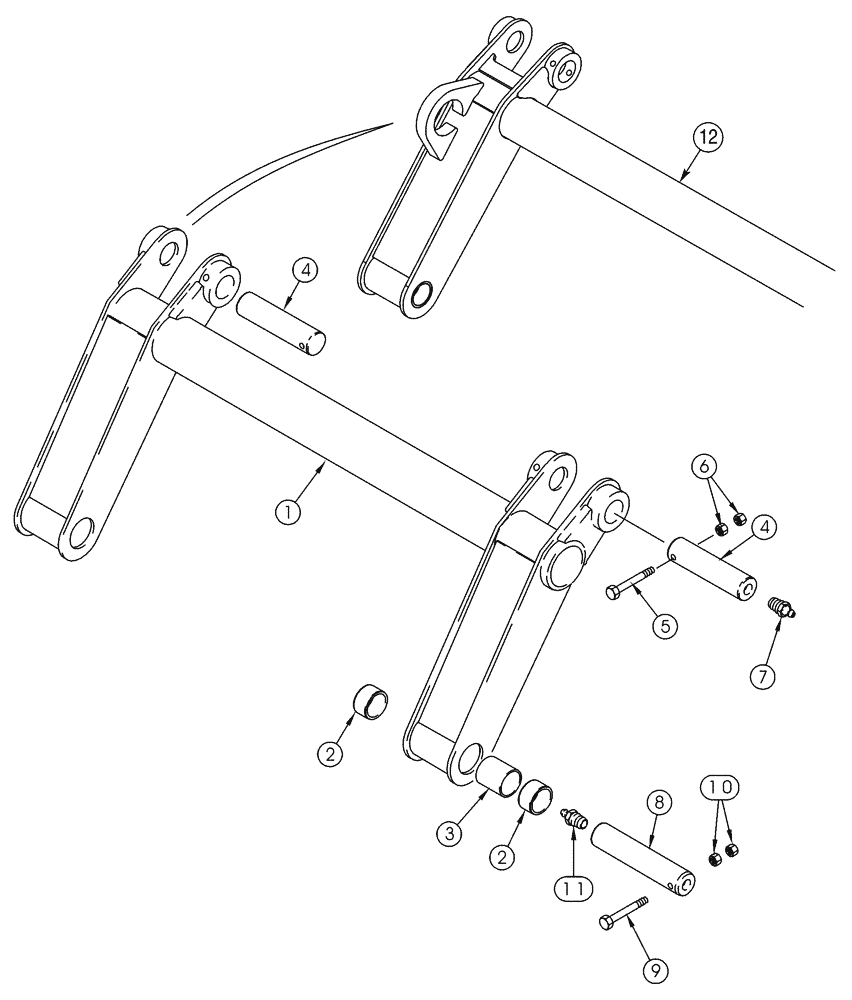 Схема запчастей Case 75XT - (09-03) - ARM, LOADER H-FRAME (09) - CHASSIS