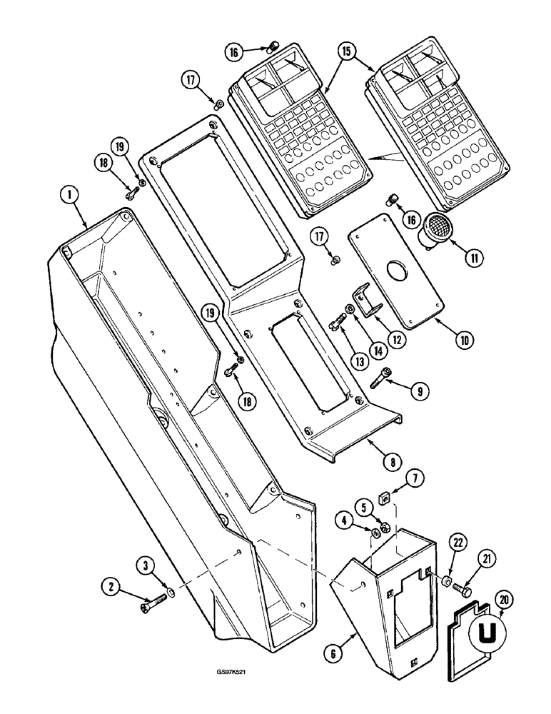 Схема запчастей Case 220B - (4-14) - INSTRUMENT PANEL, P.I.N. 74516 THROUGH 74597, P.I.N. 03201 AND AFTER (04) - ELECTRICAL SYSTEMS