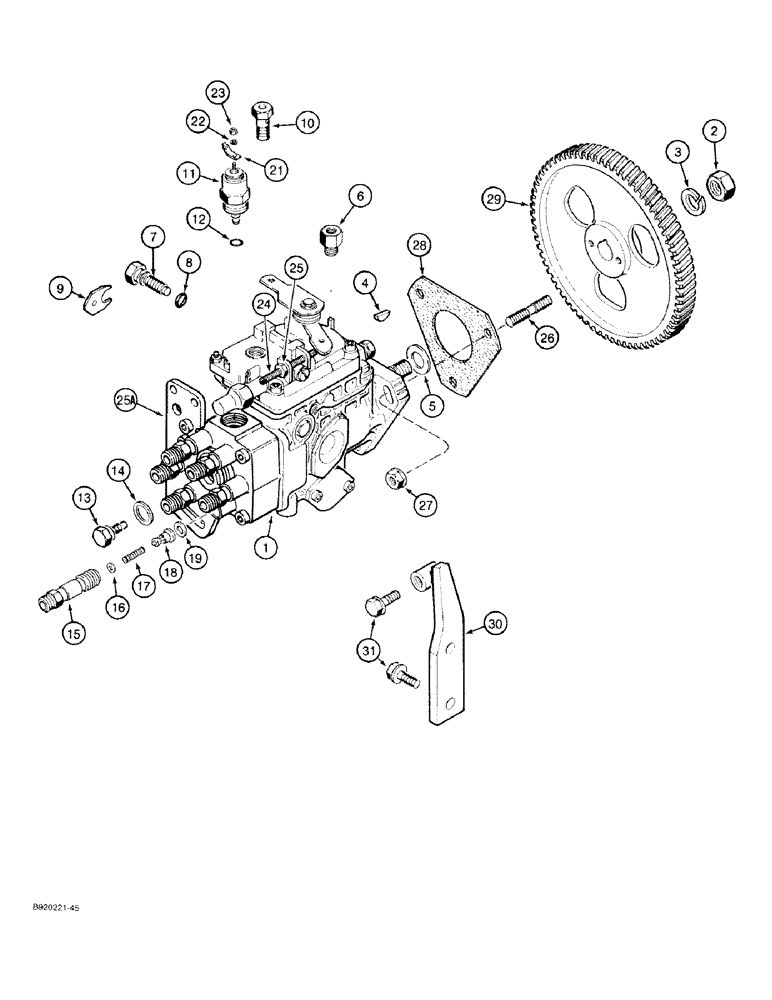 Схема запчастей Case 9030 - (3-12) - FUEL INJECTION PUMP AND DRIVE, 6T-590 ENGINE (03) - FUEL SYSTEM