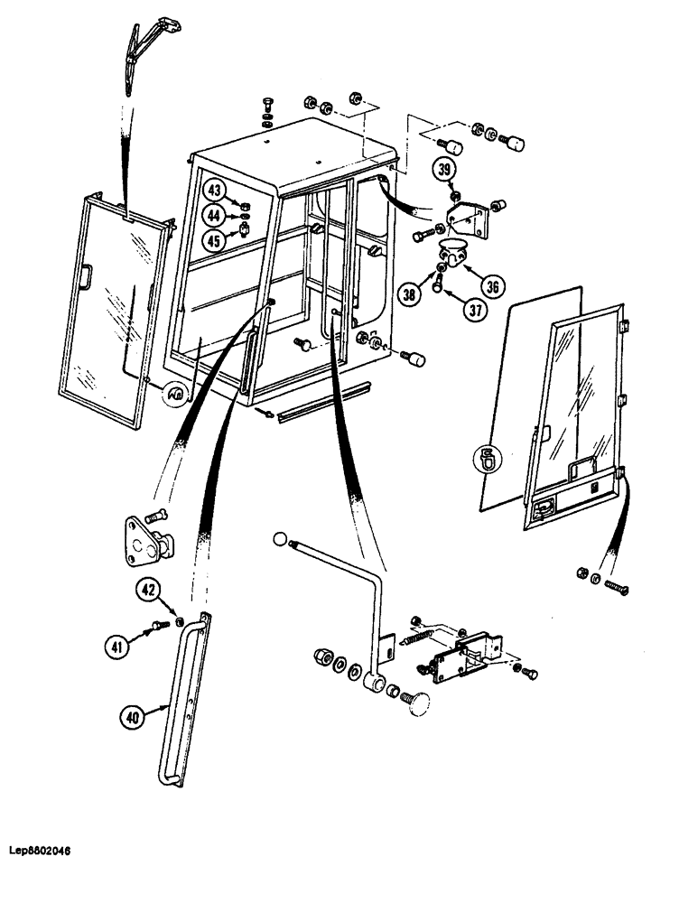 Схема запчастей Case 688 - (9-056) - CAB, CAB FRAME AND RELATED PARTS, P.I.N. FROM 74123 TO 74485 (09) - CHASSIS